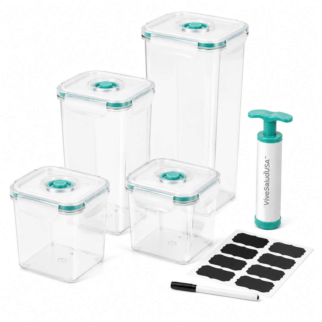 ViveSaludUSA™ FreshSeal Vacuum Food Storage Container Set