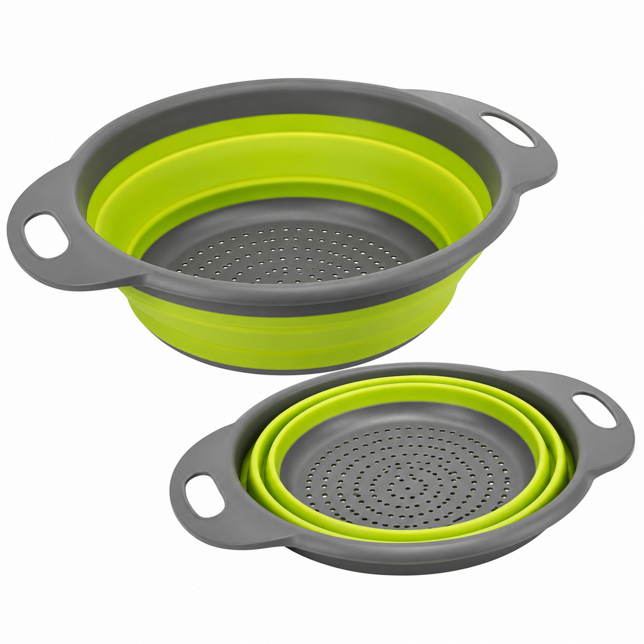 ViveSaludUSA™ FoldPro Collapsible Silicone Colander Set